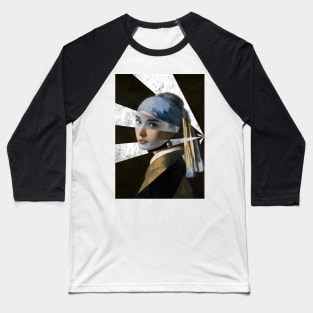 Girl with a Pearl Earring by Vermeer and Audrey H. Baseball T-Shirt